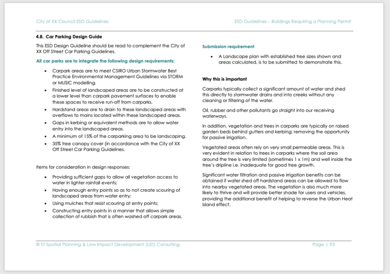 ESD Design guidelines in detail LID Consulting Building