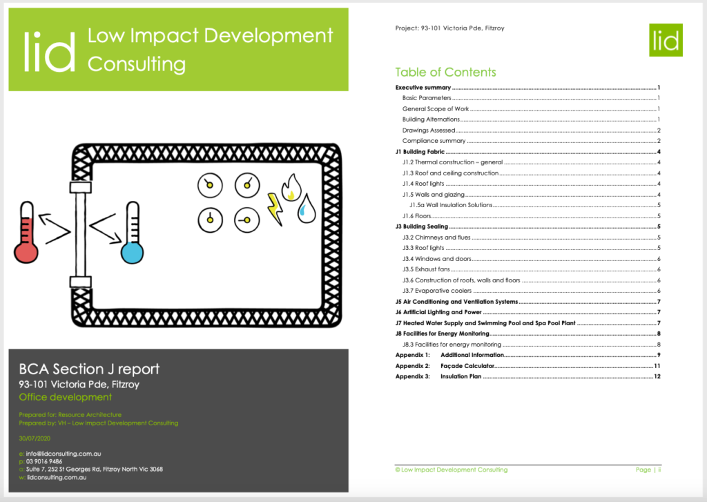 Section J (Part J) report (non-residential buildings) – LID Consulting ...