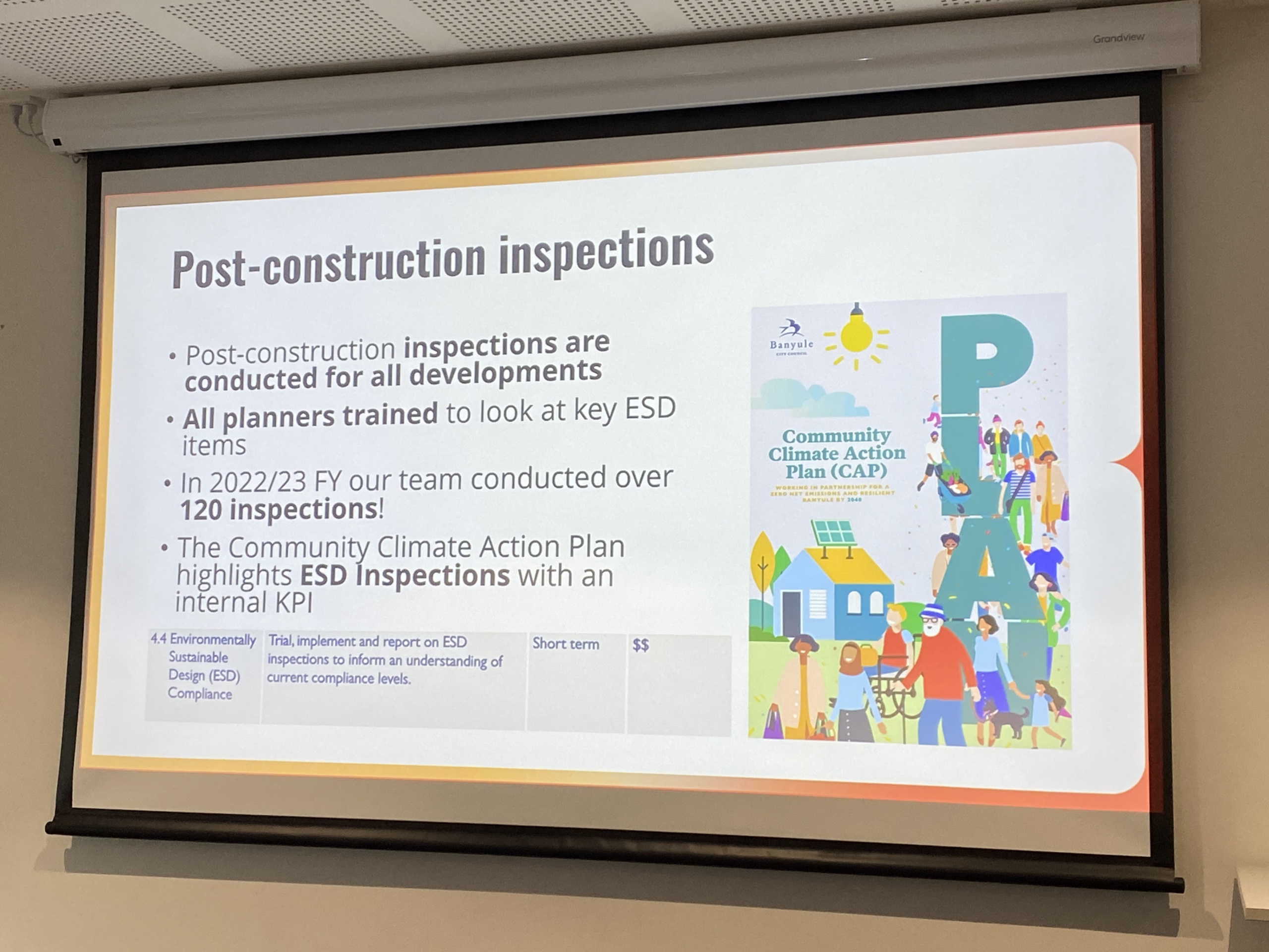 Banyule council ESD compliance inspections